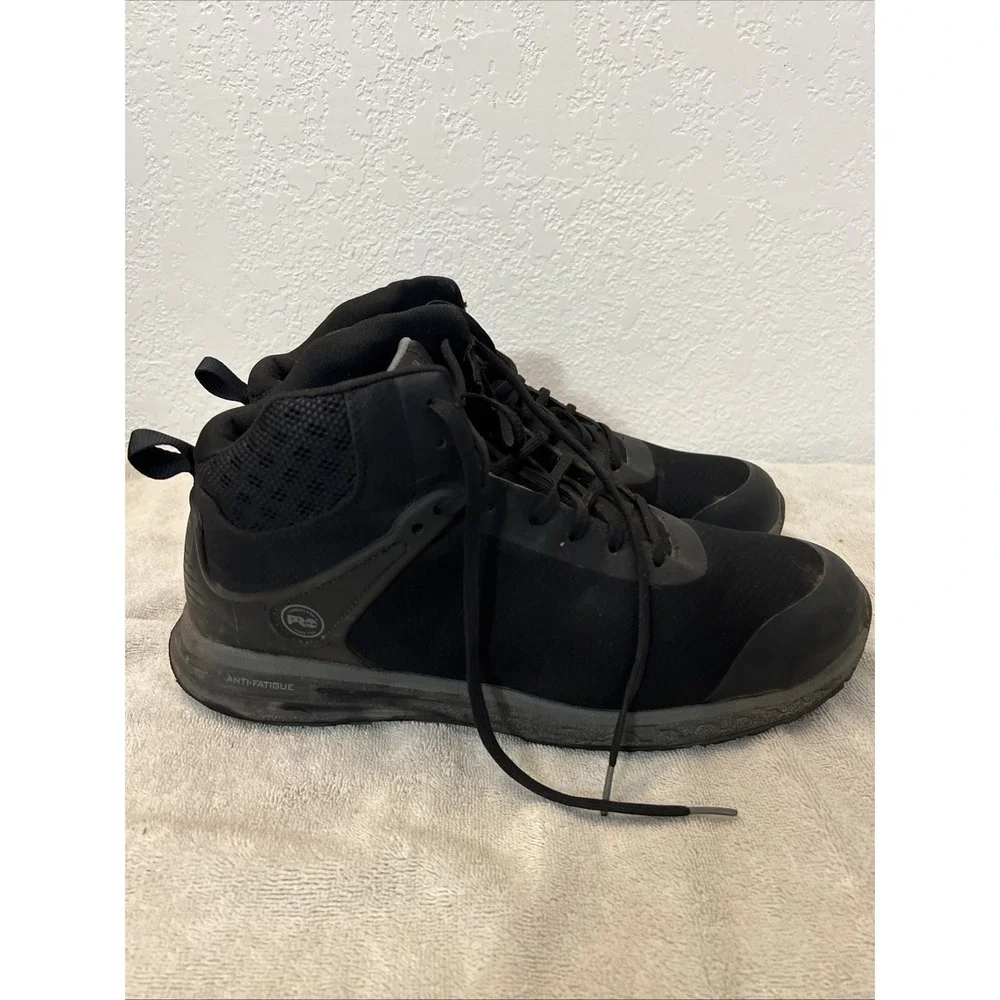 Timberland PRO COMPOSITE TOE Size 15W Wide Athletic SHOE Mid‎ Black A1S5M Men's